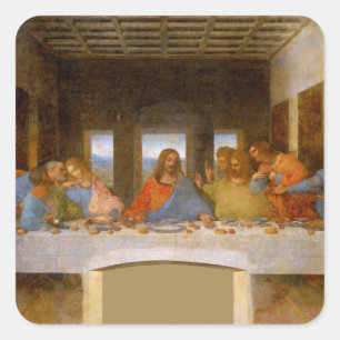 Da Vinci Last Supper Fine Art Classic Square Sticker