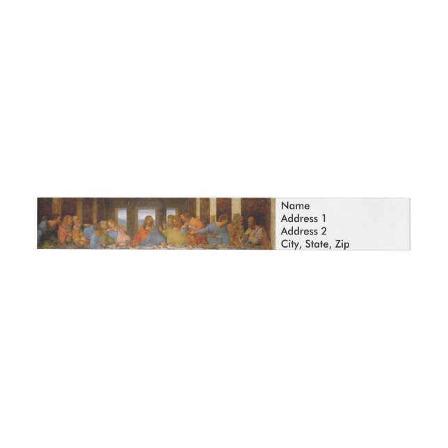Da Vinci Last Supper Fine Art Classic Wraparound Address Label (Individual)