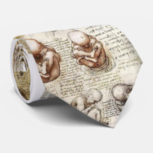 Da Vinci Notebook Fetus Drawings Tie