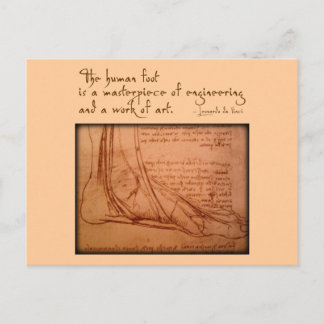 da Vinci: "The human foot is..." Postcard
