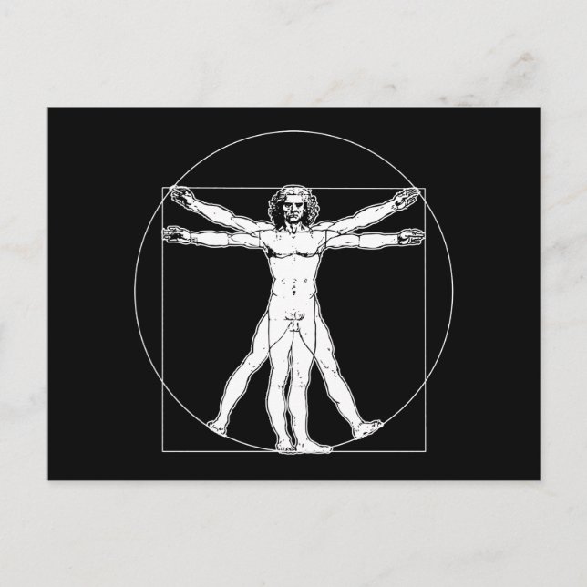 Da Vinci Vitruvian Man Postcard (Front)