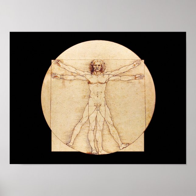 Da Vinci Vitruvian Man Poster (Front)