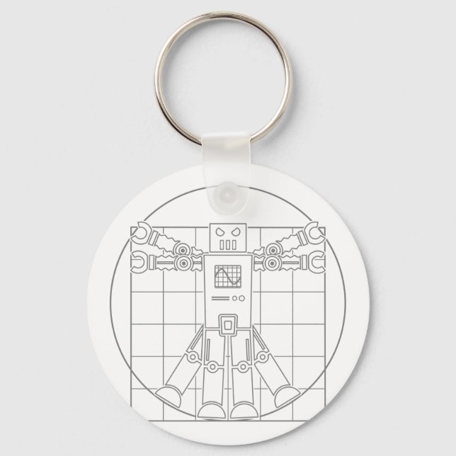 Da Vinci Vitruvian Robot Keychain (Front)