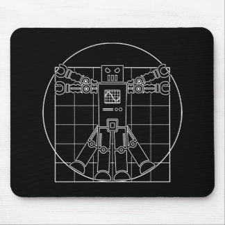 Da Vinci Vitruvian Robot Mouse Pad