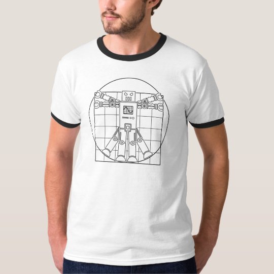 Da Vinci Vitruvian Robot T-Shirt