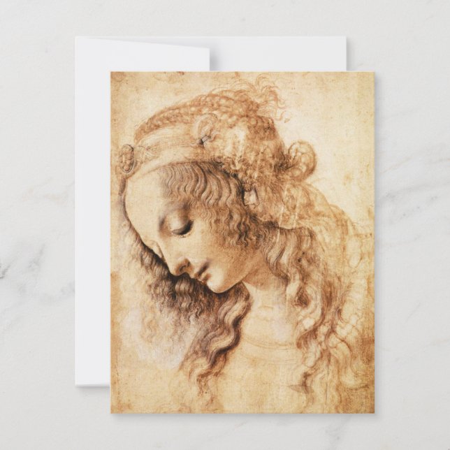 Da Vinci Woman’s Head Invitations (Front)