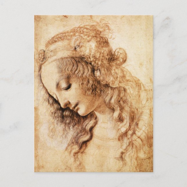 Da Vinci Woman’s Head Postcard (Front)