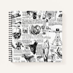 Da Vinci's Anatomy Sketchbook Notebook