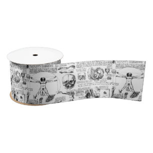 Da Vinci's Anatomy Sketchbook Satin Ribbon