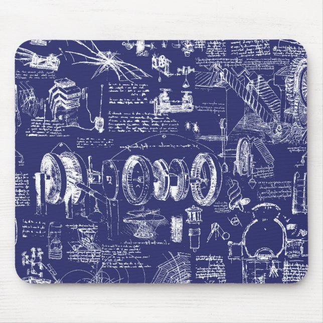 Da Vinci's Blueprints // Mouse Pad (Front)
