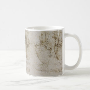 Da Vinci's Human Heart Anatomy Sketches Coffee Mug