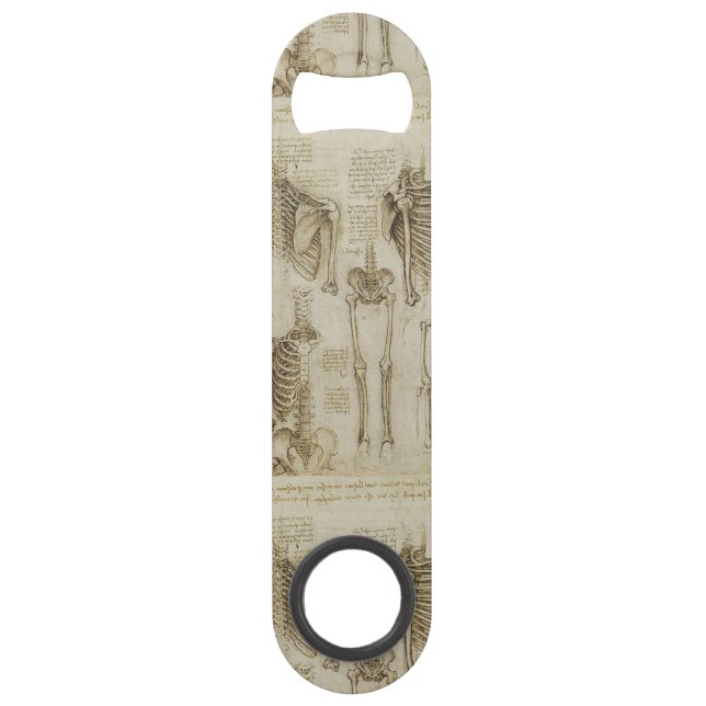 Da Vinci's Human Skeleton Anatomy Sketches Bar Key (Front)