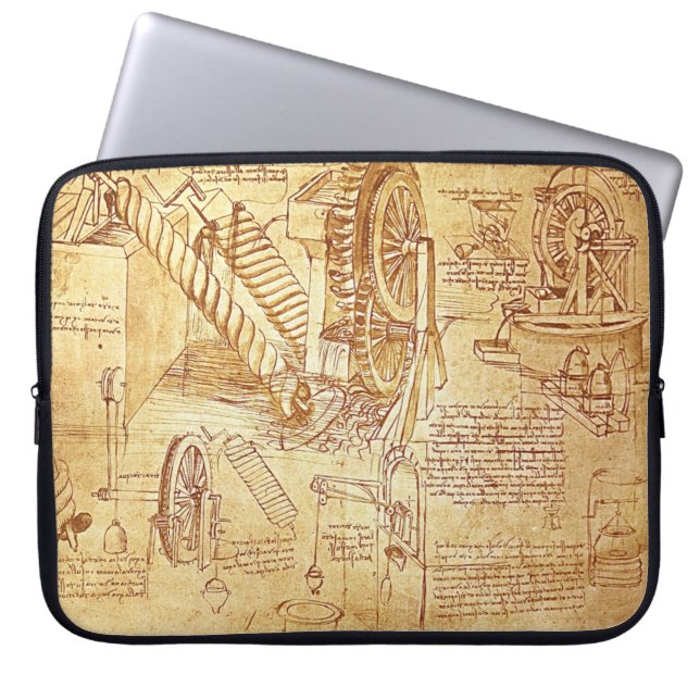Da Vinci's Notes Laptop Cover (Front)