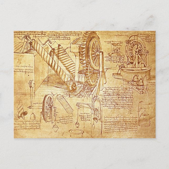 Da Vinci's Notes Postcard (Front)