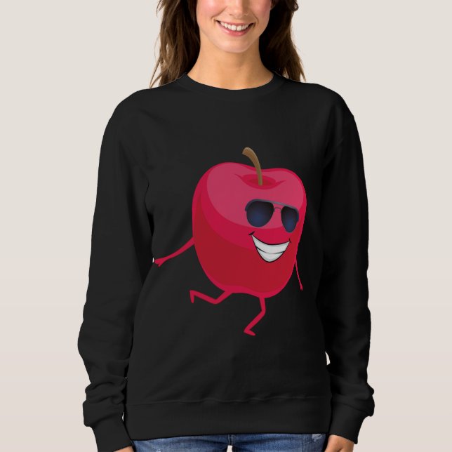 Dab Apple Dancing Dabbing Apple Fruit Sweatshirt (Front)