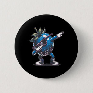 Dab Blueberry Dancing Dabbing Blueberry Fruit 2 Inch Round Button