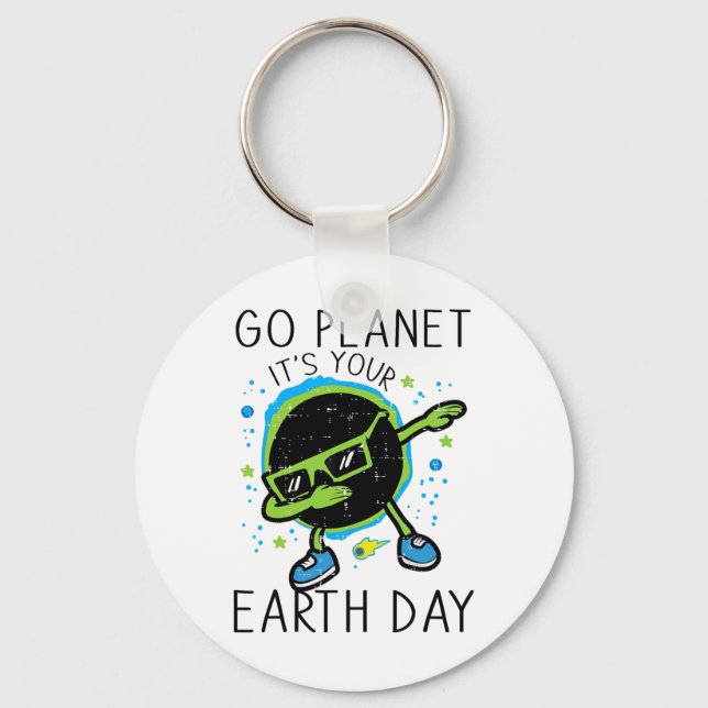 Dab Earth Solar Eclipse Go Planet Its Your Earth D Keychain (Front)