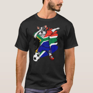 Dab French Bulldog South Africa Soccer Fans Jersey T-Shirt