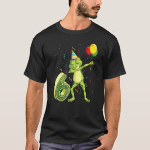 Dab Frog Sixth 6th Birthday Six 6 Years Old Bday K T-Shirt