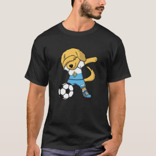 Dab Golden Retriever San Marino Soccer Fan Jersey T-Shirt