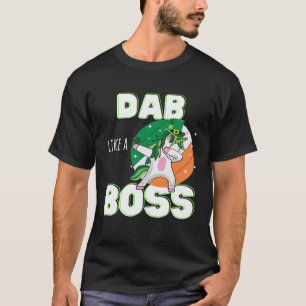 Dab Like a Boss St. Paddy's Day Unicorn Girls Boys T-Shirt
