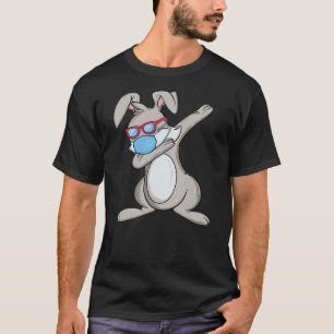 Dab Rabbit Dabbing Bunny Sunglasses Face Mask T-Shirt