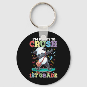 Dab Skateboarding Panda Crushing 1st Grade Ck To S Keychain