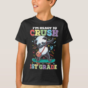 Dab Skateboarding Panda Crushing 1st Grade Ck To S T-Shirt