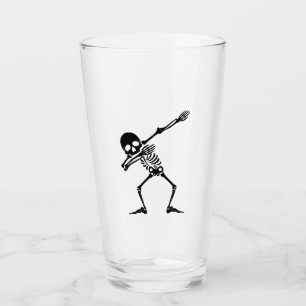 Dab skeleton dabbing skeleton - skull men shirt glass