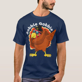 Dab Turkey Happy Thanksgiving Holiday Funny Design T-Shirt