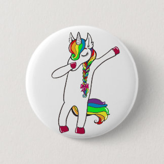 Dab unicorn 2 inch round button