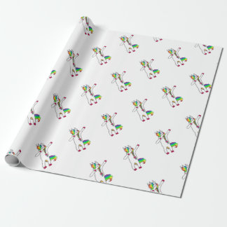 Dab unicorn wrapping paper