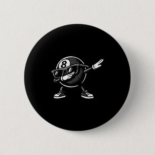 Dabbing 8 Ball Billiard Funny Ol Player Dab Dance  2 Inch Round Button
