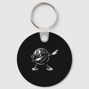 Dabbing 8 Ball Billiard Funny Ol Player Dab Dance  Keychain