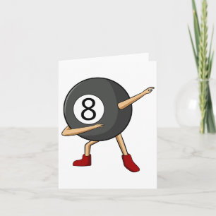 Dabbing 8 Ll Pool Billiards Player Boy  Card