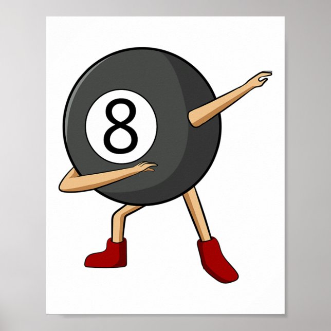 Dabbing 8 Ll Pool Billiards Player Boy  Poster (Front)