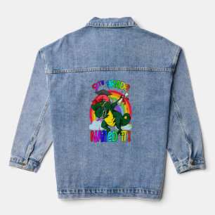 Dabbing 9th Grade Dinosaur Rex Graduation Nailed I Denim Jacket