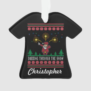 Dabbing À Travers La Neige Vilain Sweater De Noël