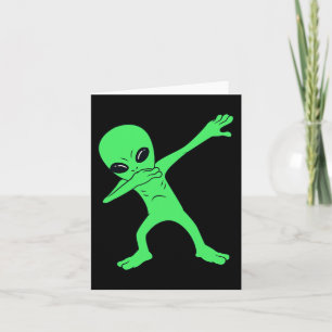 Dabbing Alien Halloween Fun Dab Boys Kids Girl  Card