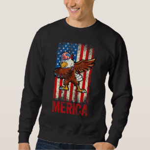 Dabbing American Eagle 4th Of July Boys Men Americ Sweatshirt