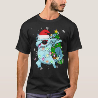 Dabbing Aolotl Cute Christmas Pyjamas Funny Kids Y T-Shirt