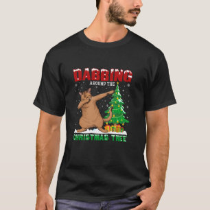 Dabbing Around the Christmas Tree Abyssinian Cat X T-Shirt