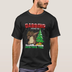 Dabbing Around the Christmas Tree Porcupine Xmas C T-Shirt