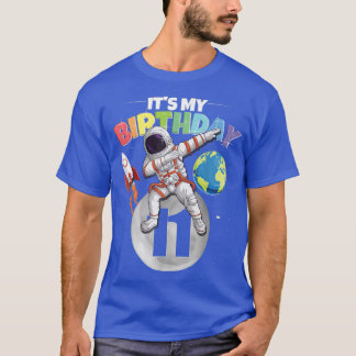 Dabbing Astronaut 11st Birthday Boy Girl 11 Years T-Shirt