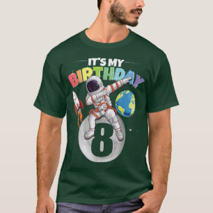 Dabbing Astronaut 8th Birthday Boy Girl 8 Years 20 T-Shirt