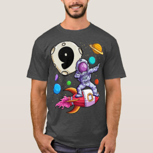 Dabbing Astronaut 9 Yrs Old Birthday Boy Space 9th T-Shirt