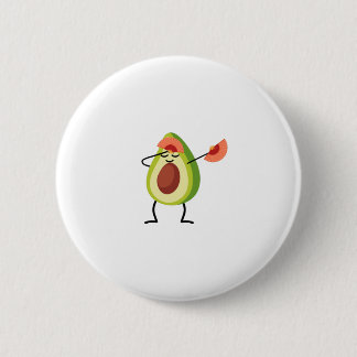 Dabbing Avocado Chinese Dance-design 2 Inch Round Button