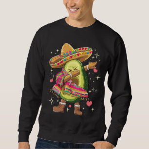 Dabbing Avocado Cinco De Mayo Funny Mexican Poncho Sweatshirt