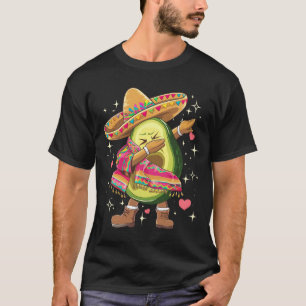 Dabbing Avocado Cinco De Mayo Funny Mexican Poncho T-Shirt