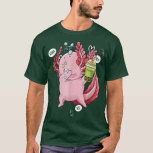 Dabbing Axolotl  Bubble Tea Boba  Japan Anime Fan  T-Shirt